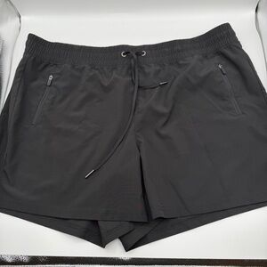 Gaiam Women’s 2XL Sadie Walking Shorts Black Moisture Wicking Zipper Pockets